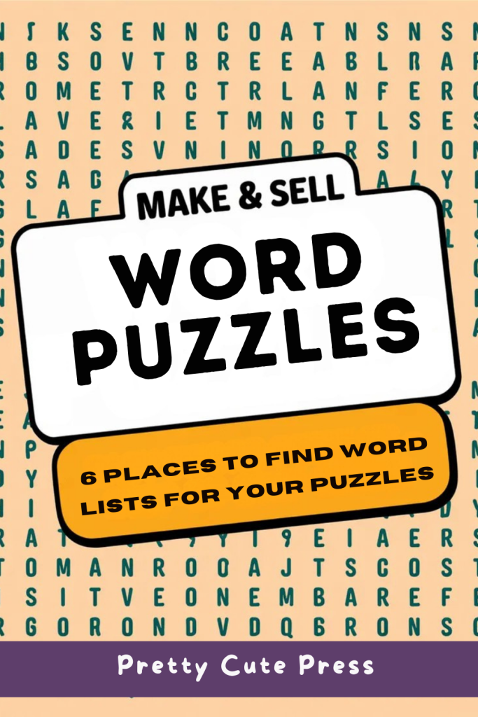 Finding Word Lists for Your Printable Games