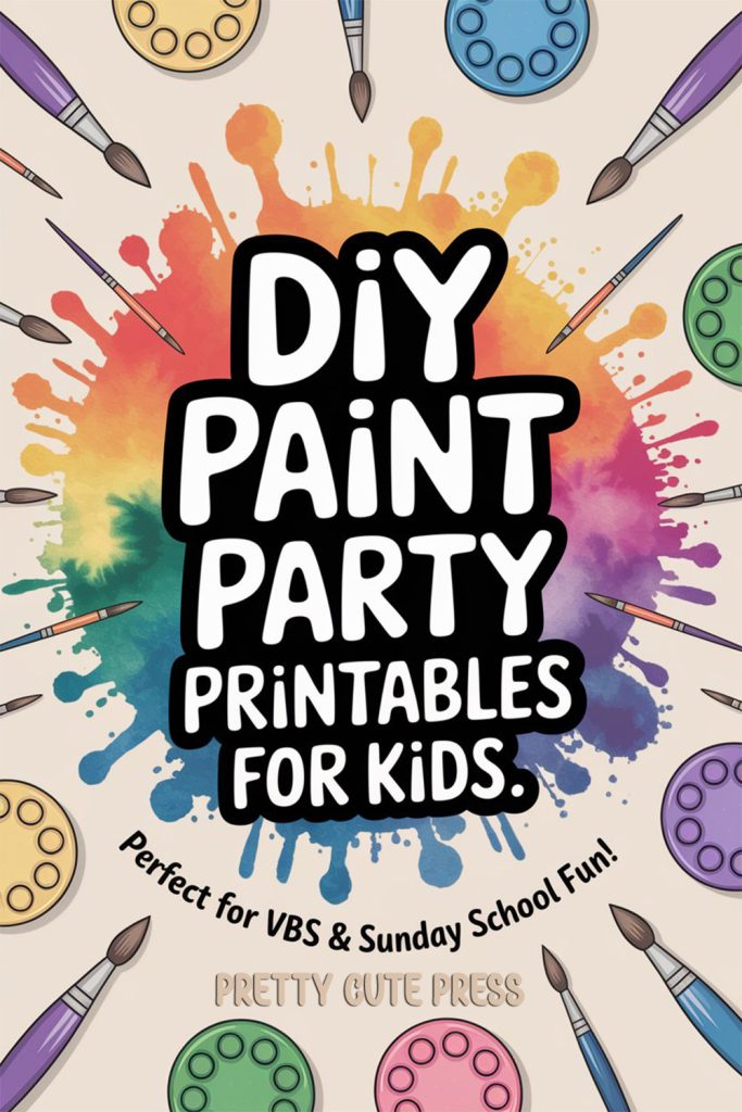DIY Paint Party Printables for Kids - Perfect for VBS and Sunday School Fun