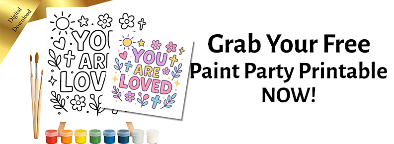 Christian Paint Party Printable Freebie for Kids