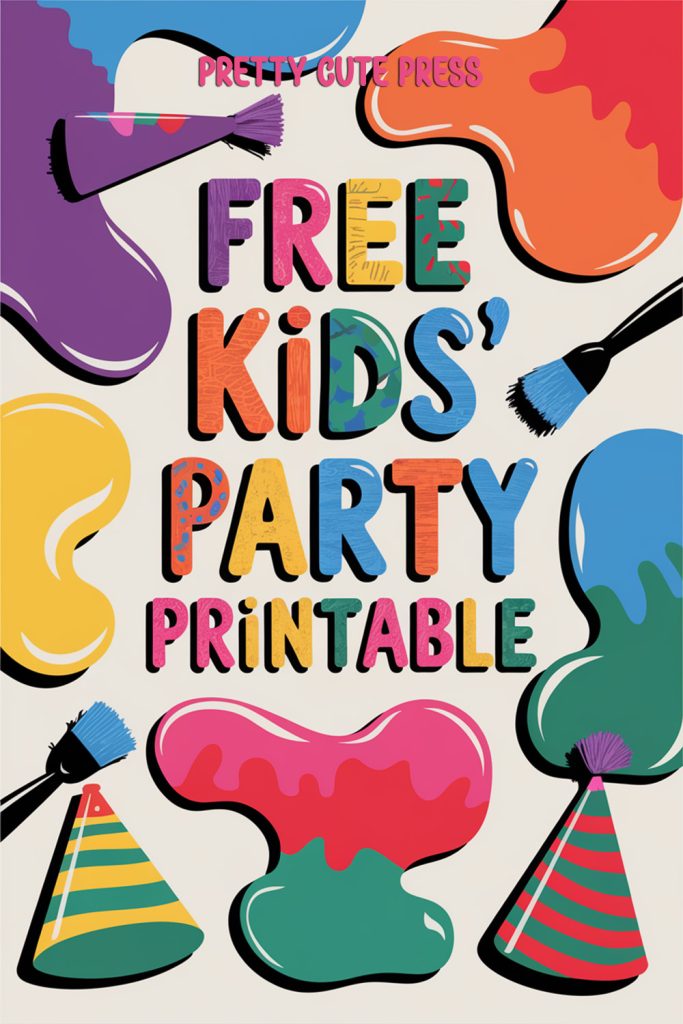 Grab your free inspirational kids paint party printable design for youth group activities at  home or church.