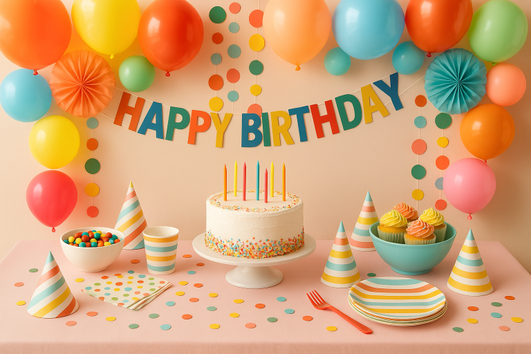 Kids Party with Free Birthday Placemats for Kids by Pretty Cute Press