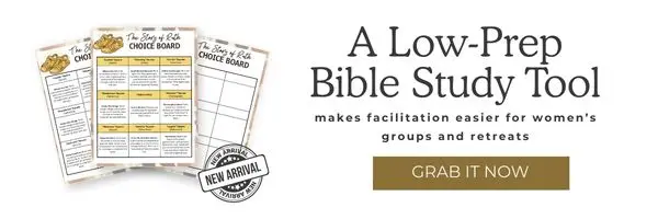 The Story of Ruth Choice Board - a Bible Study Tool for Women Ministry