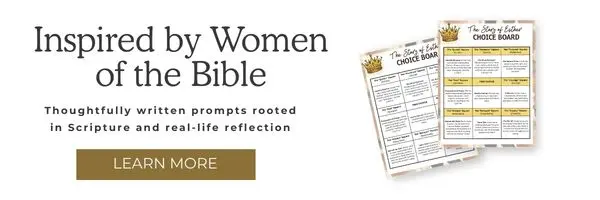 Choice Board for Women's Bible Study Group Discussion and Reflection Time