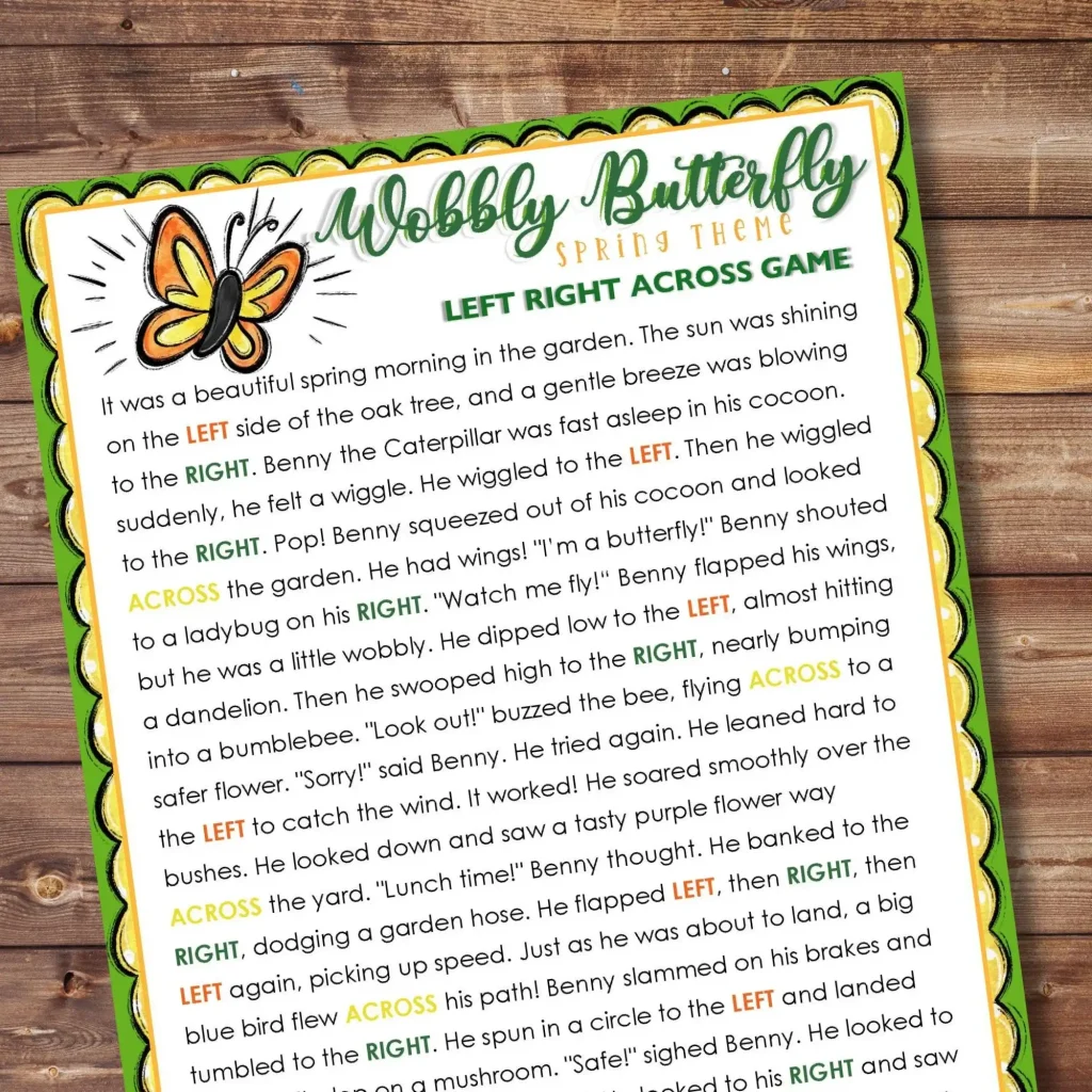 Spring Pass the Prize Story - Easy Low Prep Group Games for Adults