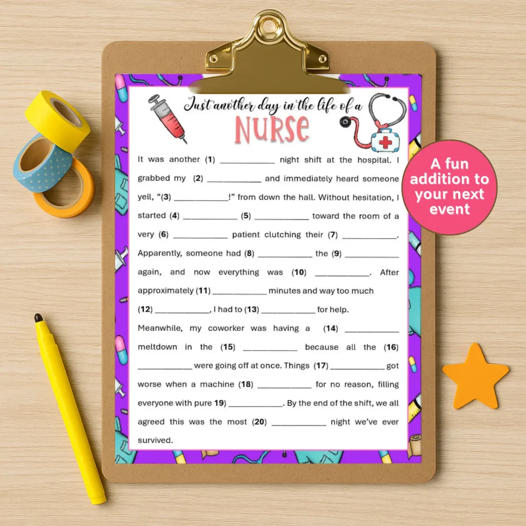 Funny Word Game Icebreaker for Nursing Staff