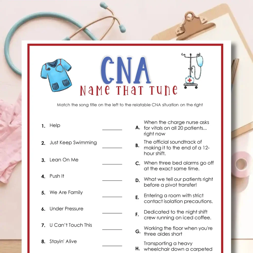 CNA Week Name that Tune Match Game