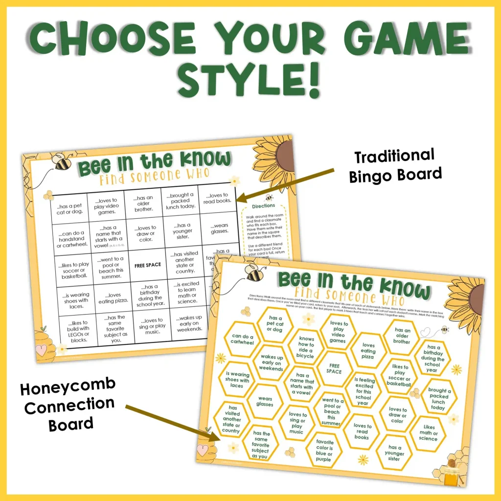 Low Prep Back to School Icebreaker for Kids