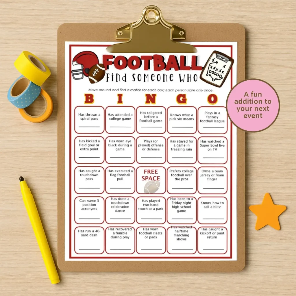 Football Team Icebreaker Ideas for Football Team Moms